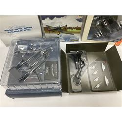 Nine 1:72 scale model aeroplanes comprising four ‘Sky Guardians’, F-16 Fighter Falcon, Sea Vixen FAW.2 899 Sqd XP924, Gloster Javelin FAW 9R 64 Sqd RAF XH766, and Sea Vixen F(AW) Mk2 XN694/305/BL No 892 Sqd RNAS Yeovilton; with three Hobby Master models, one Ixomodels model and one 72 Aviation model  (9)