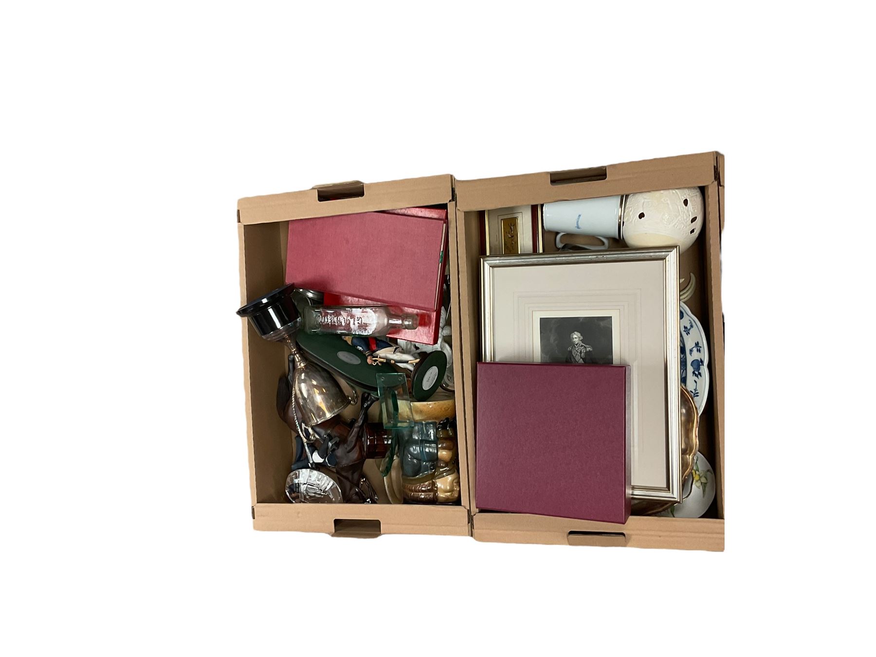 Collection of tankards, together with glassware and other collectables, in five boxes 
