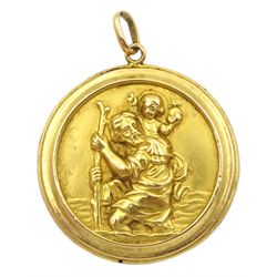 18ct gold St Christopher's pendant