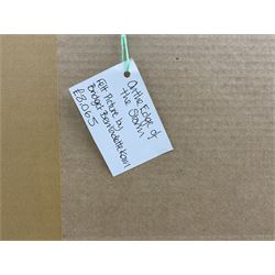 Bridget Bernadette Karn (Yorkshire Contemporary): ‘On the Edge of the Storm - Cow and Calf Ilkley’, wool and felt collage, signed titled and dated February 2021 verso 103cm x 162cm