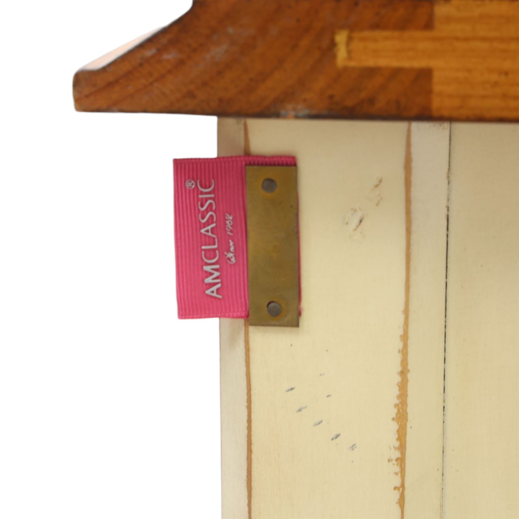 AM Classic - Louis XV design cherrywood bedside chests, one with three drawers and one with one drawer and full length undertier, shaped white supports