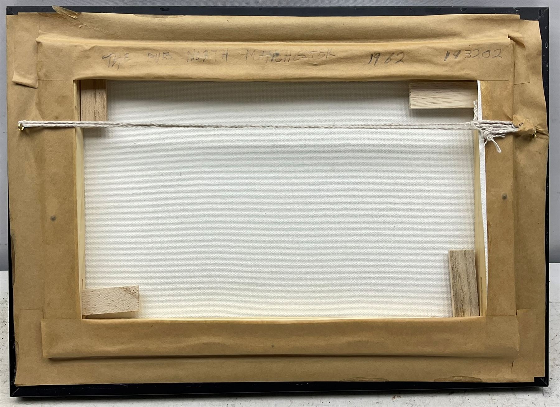 Steven Scholes (Northern British 1952-): 'The Red Lion Pub - North Manchester 1962', oil on canvas signed, titled verso 20cm x 30cm