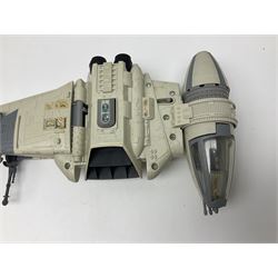 Star Wars - three space vehicles comprising B-Wing fighter and large Millenium Falcon space ship; both with instructions; and Boba Fett Slave 1; all unboxed (3)