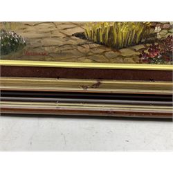 James Hardaker (British 1901-1991): 'Part of the Garden Meadowcroft - Bingley Yorkshire', oil on board signed, titled verso 38cm x 60cm