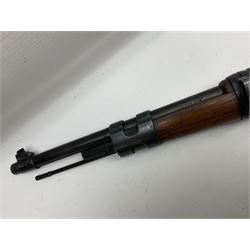 FIREARMS CERTIFICATE REQUIRED - BLANK FIRING Mauser 792 by 57 Mod.98 bolt action rifle marked BYF 41, re-proofed for .308 Winchester blank firing, with 61cm (24