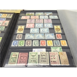  Collection of Commonwealth and world stamps in four stockbooks including King George V and later Commonwealth, Niue, Southern Rhodesia, Swaziland, Western Samoa, Pitcairn Islands, St Vincent, Basutoland, Queen Victoria and later Great British stamps, King George V and later Australia, Aden, Egypt, Ethiopia, Iraq and other overprints, all stockbooks being well filled (4)   