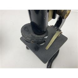 Four microscope, comprising W.J George Ltd, Watson Service 716606, Meopta no 230087 and one other  