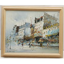 Randall Vernon Davey (USA 1887-1964): Parisian Street, oil on canvas signed 40cm x 50cm