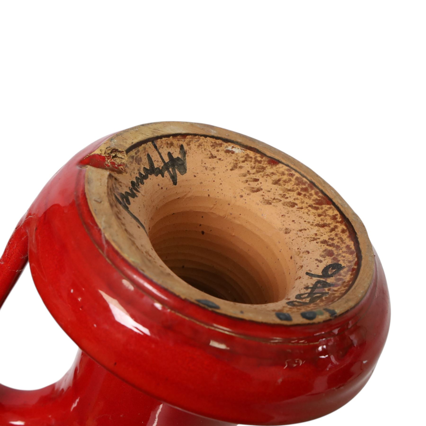 Henri Delcourt vase, together with Brentleigh Pottery jug,  Etruria vase and Grey's pottery vase, tallest jug H40cm