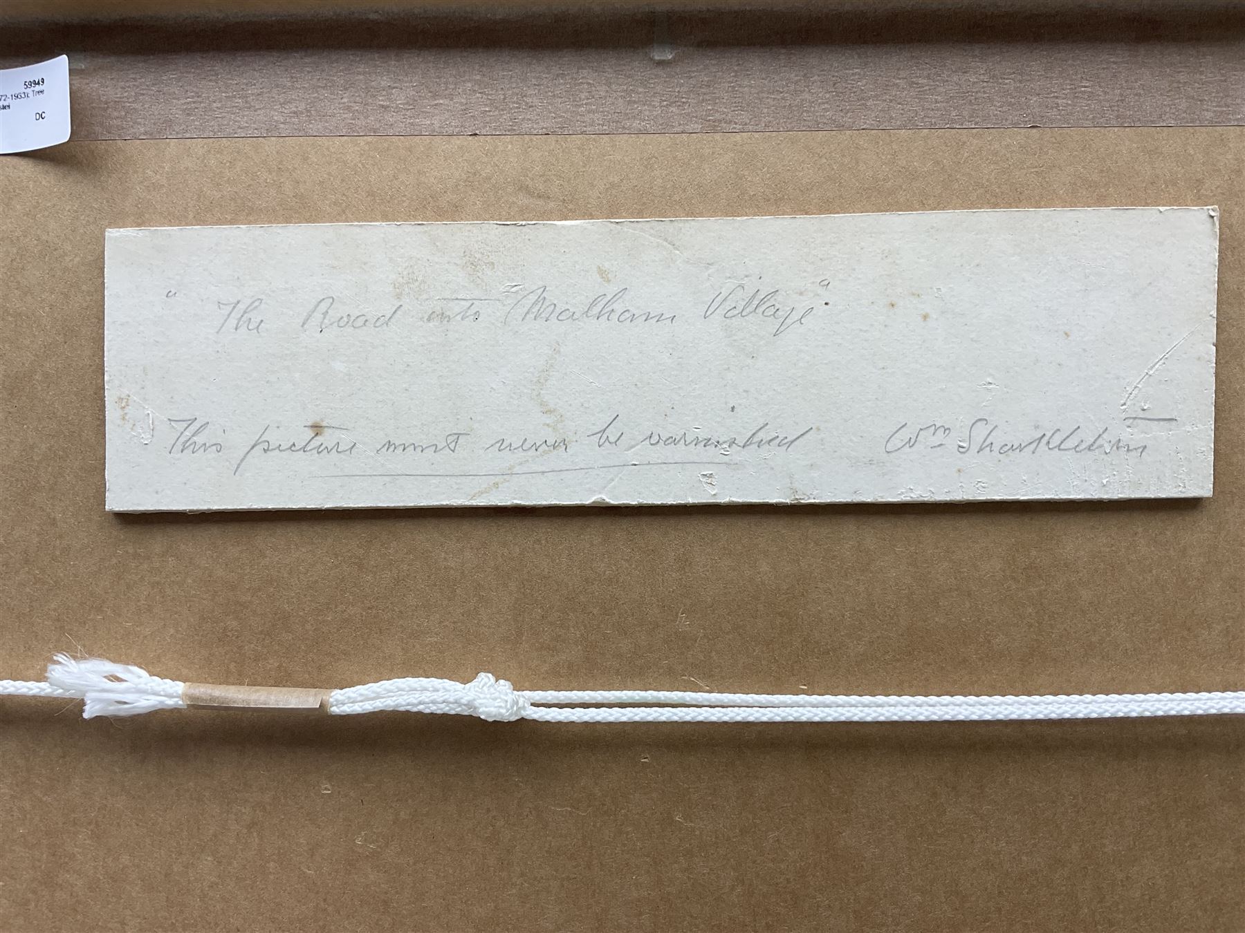 William Shackleton (Bradford 1872-1933): 'The Road into Malham Village', watercolour and pastel signed and dated '25, titled verso 27cm x 22cm 