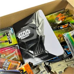 Star Wars figures and collectables, including Star Wars Monopoly, Revenge of the Sith figures and Power of the Force figures, keyring, book, etc