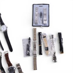 Collection of wristwatches, including Seiko, Lorus and Sekonda examples