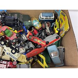 Large quantity of unboxed, playworn, incomplete and repainted die-cast models by various makers