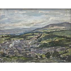 Constance Anne Parker (British 1921-2016): View over Yorkshire Mill Town, oil on canvas unsigned c.1960,  38cm x 49cm 
