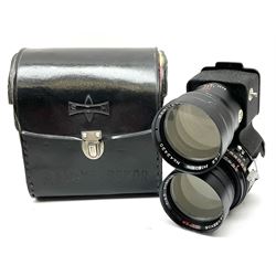 Mamiya C330 camera with Mamiya-Sekor ‘1:4.5 f=55mm’ lens, Mamiya-Sekor DS ‘1:3.5 f=105mm’ lens and Mamiya-Sekor SUPER ‘1:4.5 f=180mm’ lens