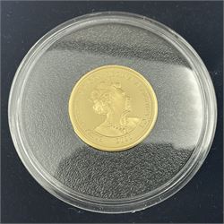 Queen Elizabeth II Alderney 2022 'Platinum Jubilee' gold proof half sovereign coin, cased with certificate