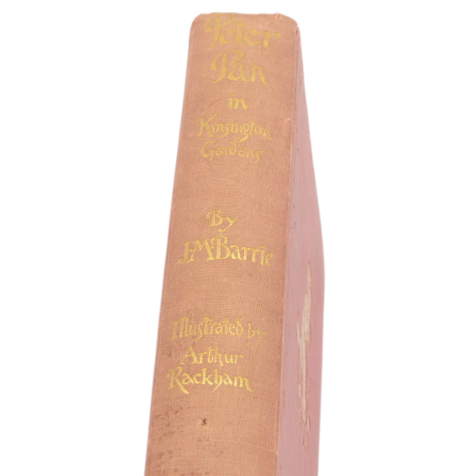 Barrie, J.M; 'Peter Pan in Kensington Gardens', first edition, pub. Hodder & Stoughton, London, with illustrations by Arthur Rackham, in red cloth with gilt vignette and lettering to spine