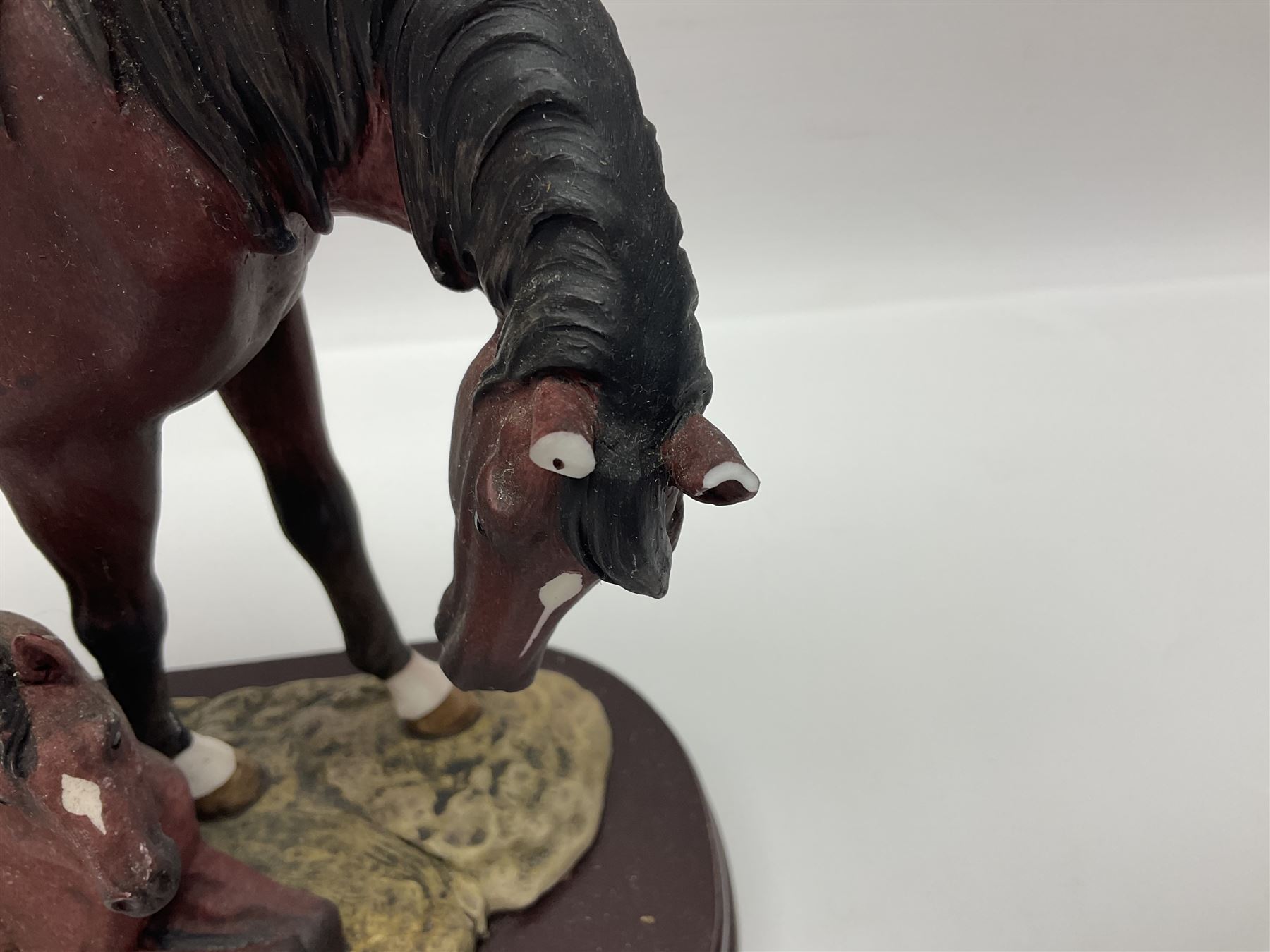 Four Border Fine Arts Action Horses, comprising Shire/Heavy Horse, Welsh Cob, Vanna, grey Shire, together with At the Fete and other Border Fine Arts and similar figures  