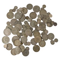 Approximately 560 grams of Great British pre-1947 silver coins