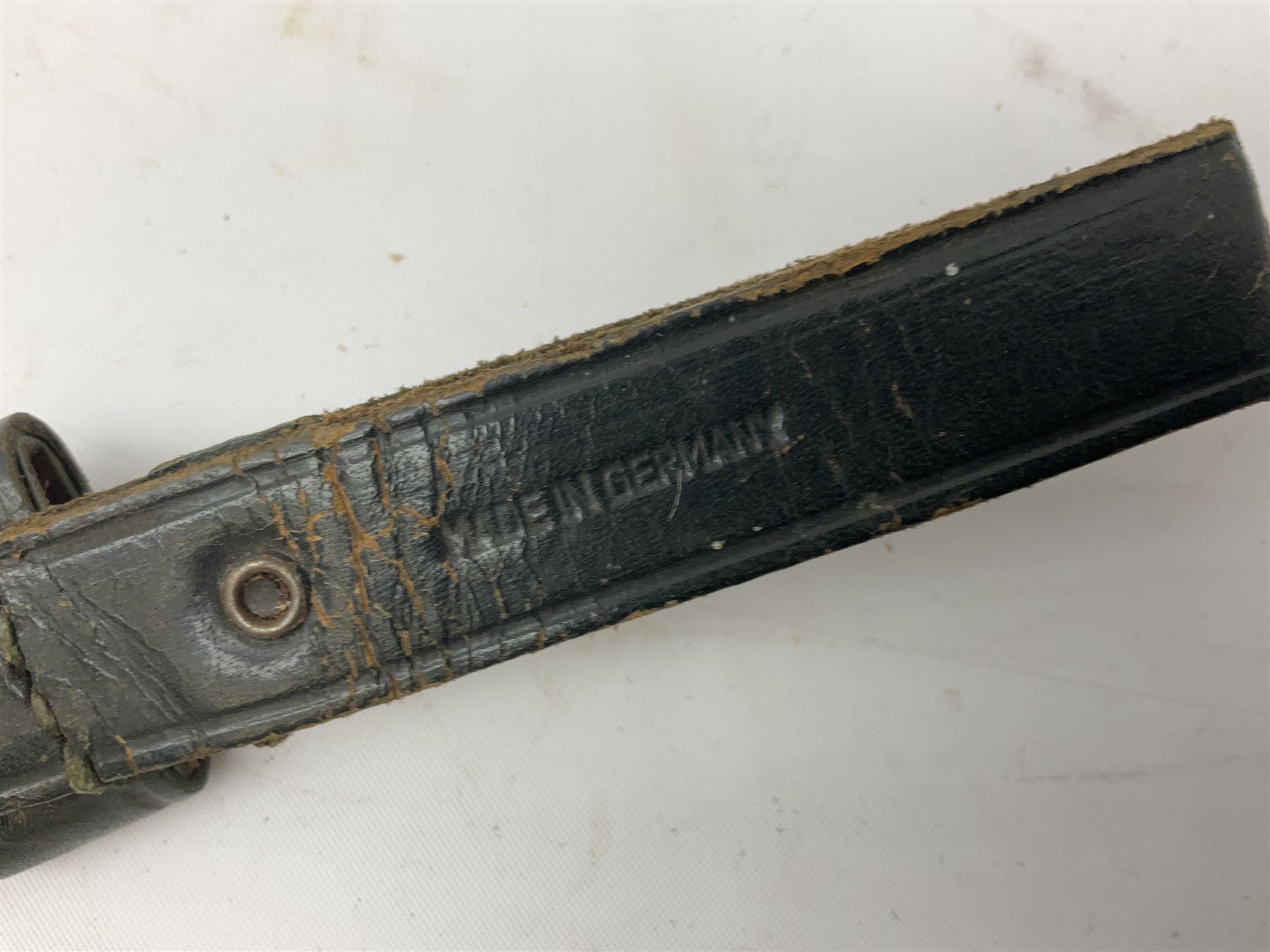 German ERN Wald-Solingen Art Deco style hunting knife with 13cm Bowie type blade and chrome fittings with antler grip; in leather sheath L24.5cm overall; and Bianchi Rastignano Aeronautica Militare combat knife with 15.5cm Bowie type saw-back blade and stacked leather grip (2)