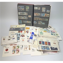 Stamps including State of Bahrain first day covers, various mint stamps, Great British mint and used stamps including small amount of usable postage etc