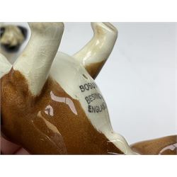 Beswick figures to include, english setter 'Bayldone Baronet', model no 973, collie, model no 1791, sheepdog, model no 1792, black labrador, model no 1548, Irish red setter, model no 966, Connoisseur Beagle on a wooden plinth 1933B, frog in cream matt, model no 368, etc 