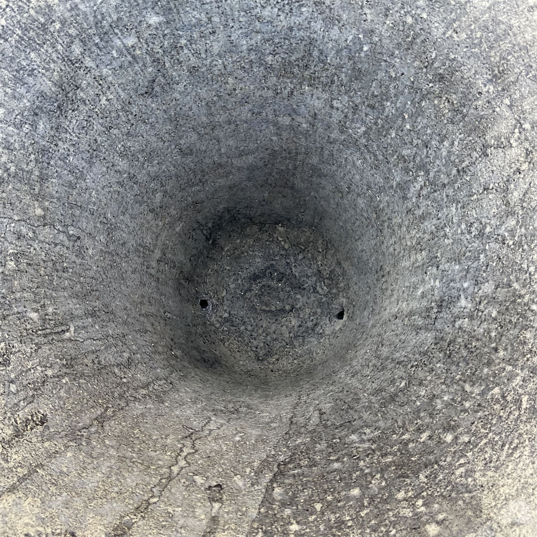 Pair of ornate Victorian style urns on plinth base, D40, H105 - THIS LOT IS TO BE COLLECTED BY APPOINTMENT FROM DUGGLEBY STORAGE, GREAT HILL, EASTFIELD, SCARBOROUGH, YO11 3TX