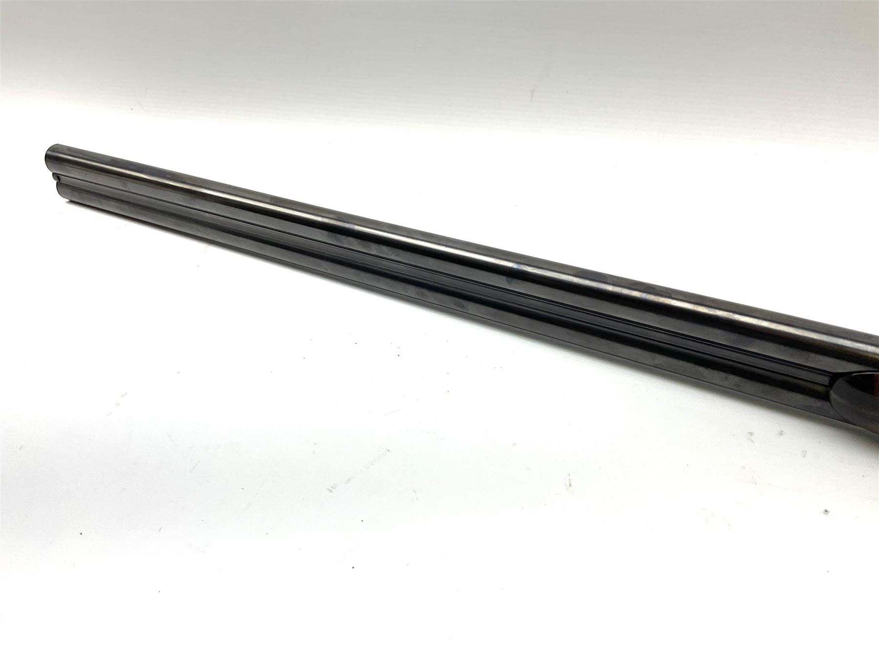 Very fine Westley Richards 12-bore side-by-side double barrel boxlock ejector live pigeon sporting gun, c1910, very heavy and thick 76.5cm blued tightly choked barrels with 2.5