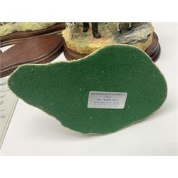 Collection of Border Fine Arts figures, comprising limited edition Supplementary Feeding 943/1750, On The Hill B0877, Run Rabbit Run JH42, James Herriott Studio Collection Venturing Out A22942 and Barn Owlets A25053, two with certificates (6)