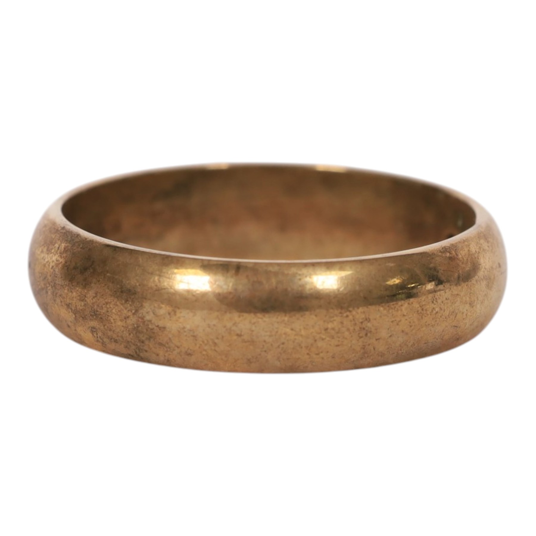 9ct gold wedding band, hallmarked 