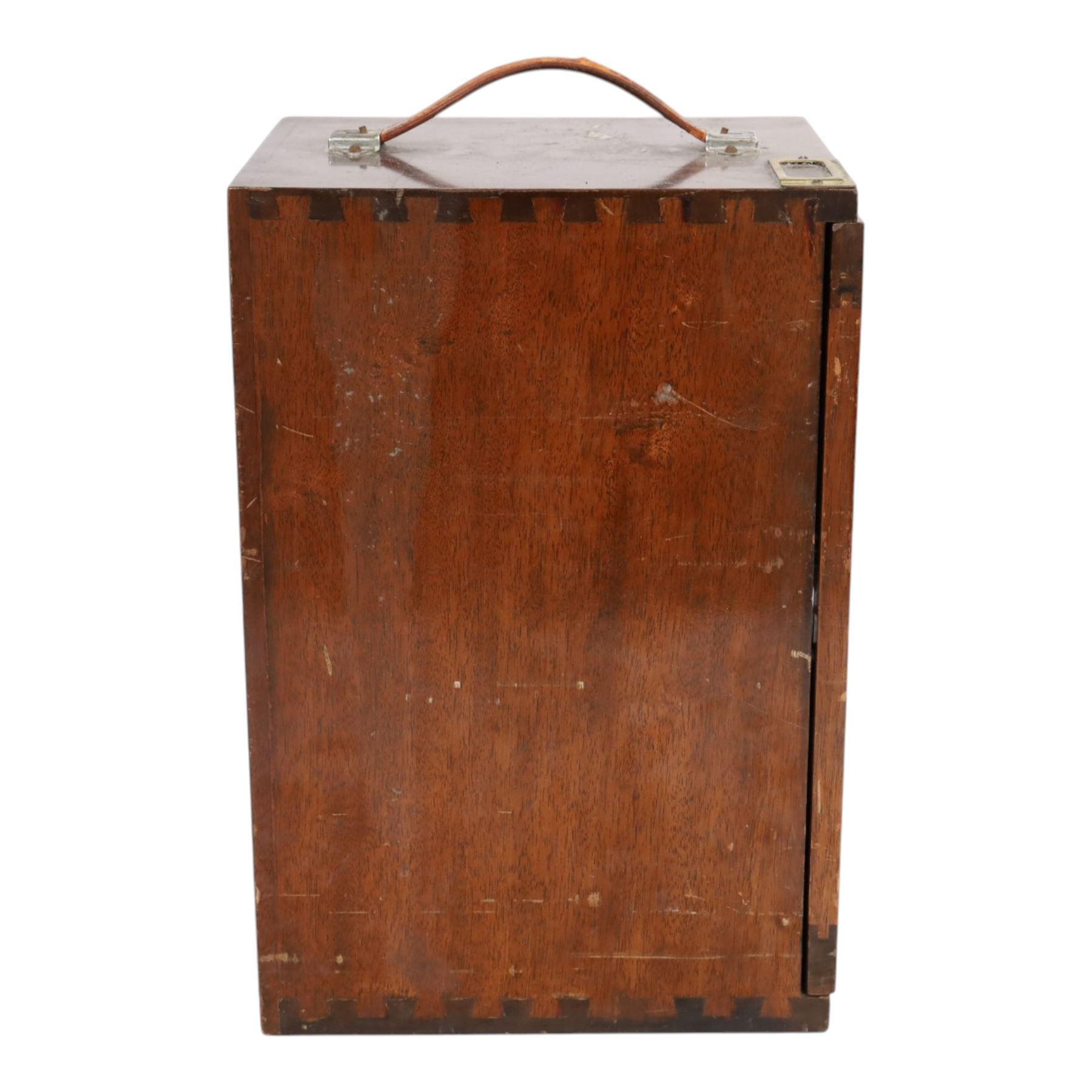 Mid 20th century W.Watson & Sons Ltd Service II microscope, no. 115096, in fitted carry case, originally sold by the Grant Museum of Zoology and Comparative Anatomy on behalf of the Department of Biology, University College London