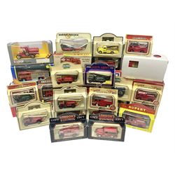 Approximately thirty boxed die-cast vehicles to include Models of Yesteryear, Corgi, Lledo etc in one box