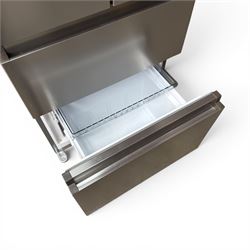 Hisense American style fridge freezer, fitted with double fridge doors and two freezer drawers, model no.  BCD-454WP2NF1R1/HC4