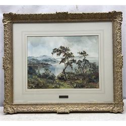 Prudence Turner (Scottish 1930-2007): Trees Beside the Water, watercolour signed 29cm x 39cm