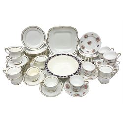 Paragon part tea service, to include teacups and saucers, dessert plates and cake plates, together with another tea service etc 