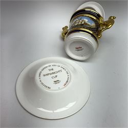 Spode Shipwright's covered cup and stand, limited edition number 62 of 500, with certificate and boxed. 