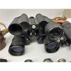 Quantity of binoculars for spares and repair, to include Cogswell & Harrison Primic 8x30, Prinz 8x30, Telstar 35x60, Zeiss Wetzland 8x40 etc