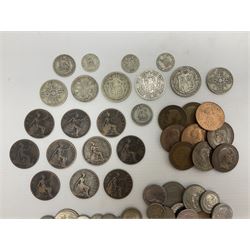 Queen Victoria 1898 half crown, King George V 1920 and 1924 halfcrown coins, various other pre 1947 silver coins, pre-decimal coinage etc