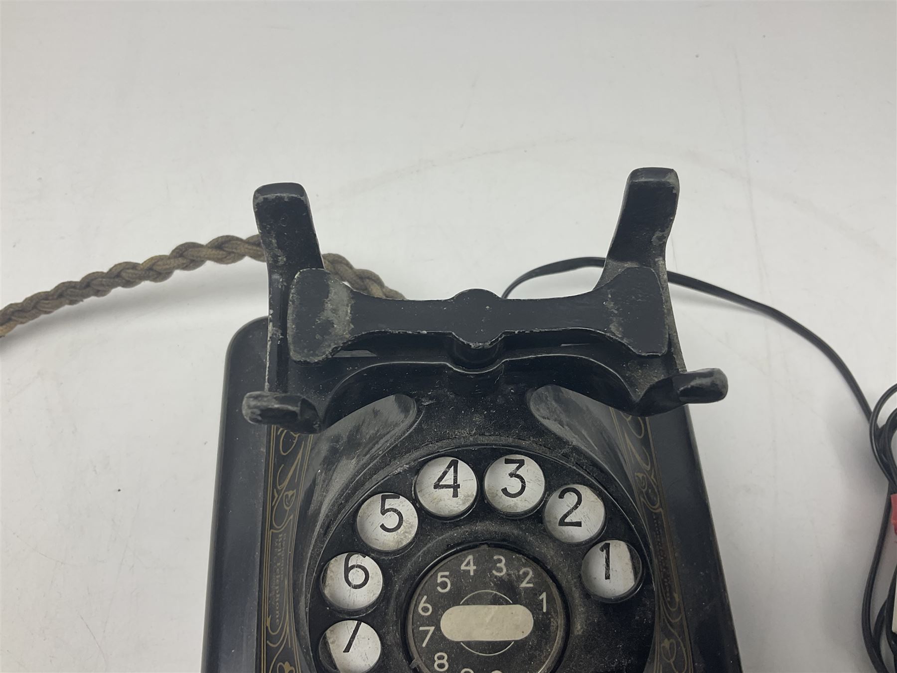 Belgique Bell Telephone by MFG Company with rotary dial and gilt decoration