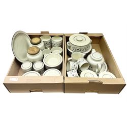 Quantity of Hornsea 'Cornrose' pattern tea and dinner wares, to include teapot, lidded twin handled tureen, storage jars, bowls, dinner plates etc
