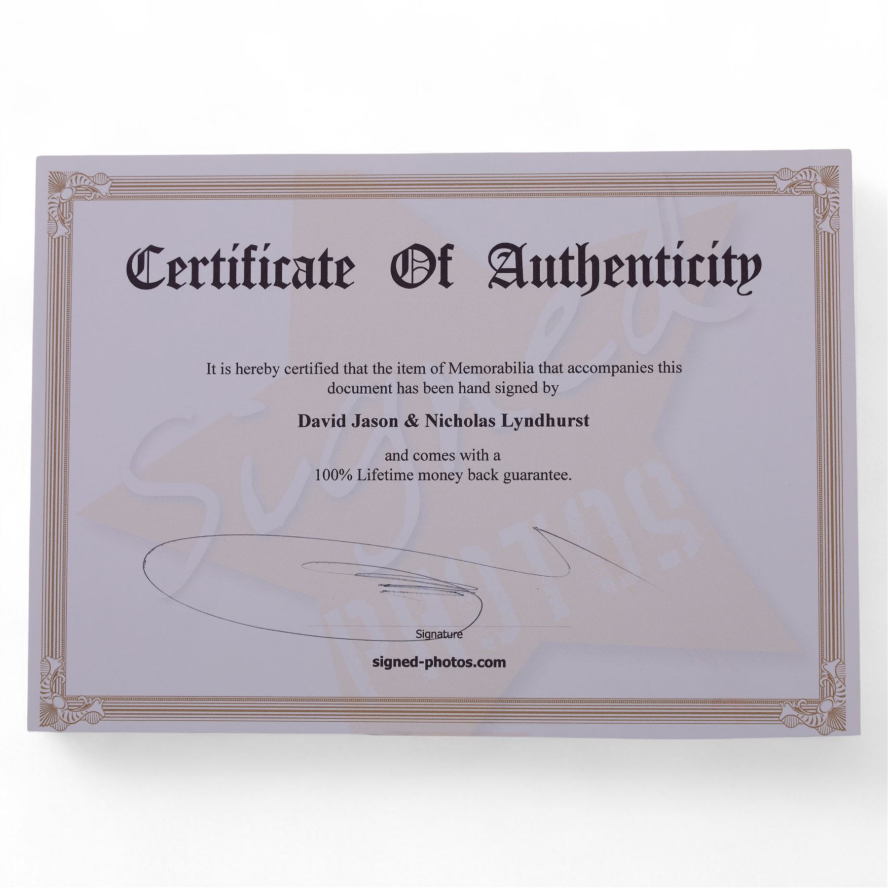 Only Fools and Horses signed 10 x 8