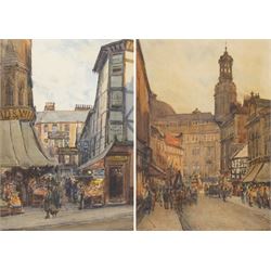 Francis Browne Tighe (British c.1865-1936): 'Old Millgate' and 'Old Shambles - Manchester'...