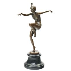 After Ferdinand Preiss (German 1882-1943): 'Con Brio', bronze figure bearing signature and...