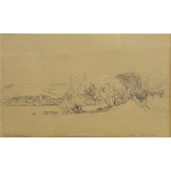  Henry Harry Lines (British 1800-1889):  pencil drawings 'Richmond', 'Ingleton - Ingleborough', 'Aysgarth Force' and 'Hornby Lancashire', five pencil drawings, signed titled and some dated 23cm x 33cm (5)  