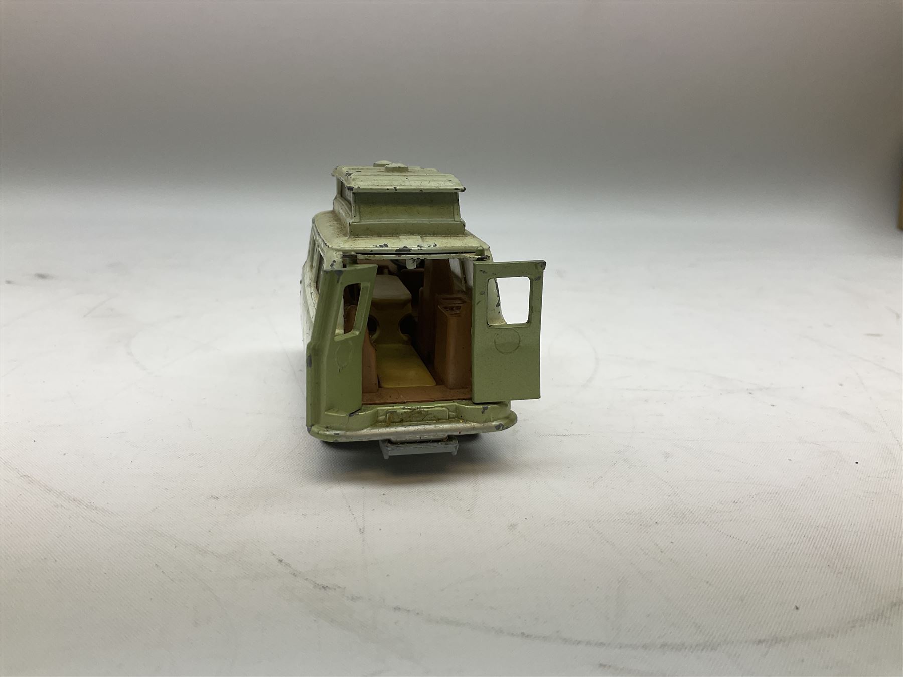 Twenty unboxed and playworn die-cast models including Dinky Guy van Golden Shred, Buick Riviera, Austin A105, Hillman Imp etc; Corgi Batmobile, Monkeemobile, Man From Uncle Oldsmobile Super 88, Airborne Caravan, Ford Mustang etc; Spot-On Humber Super Snipe Estate car; Schuco Micro Racer 1038 clockwork Mercedes 220S etc