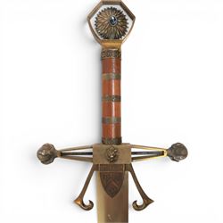 Two Robin Hood sword replicates, with jewel set handle, overall L117cm