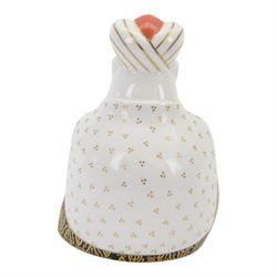 Royal Crown Derby Royal Cats paperweight Persian, with gold stopper and box 