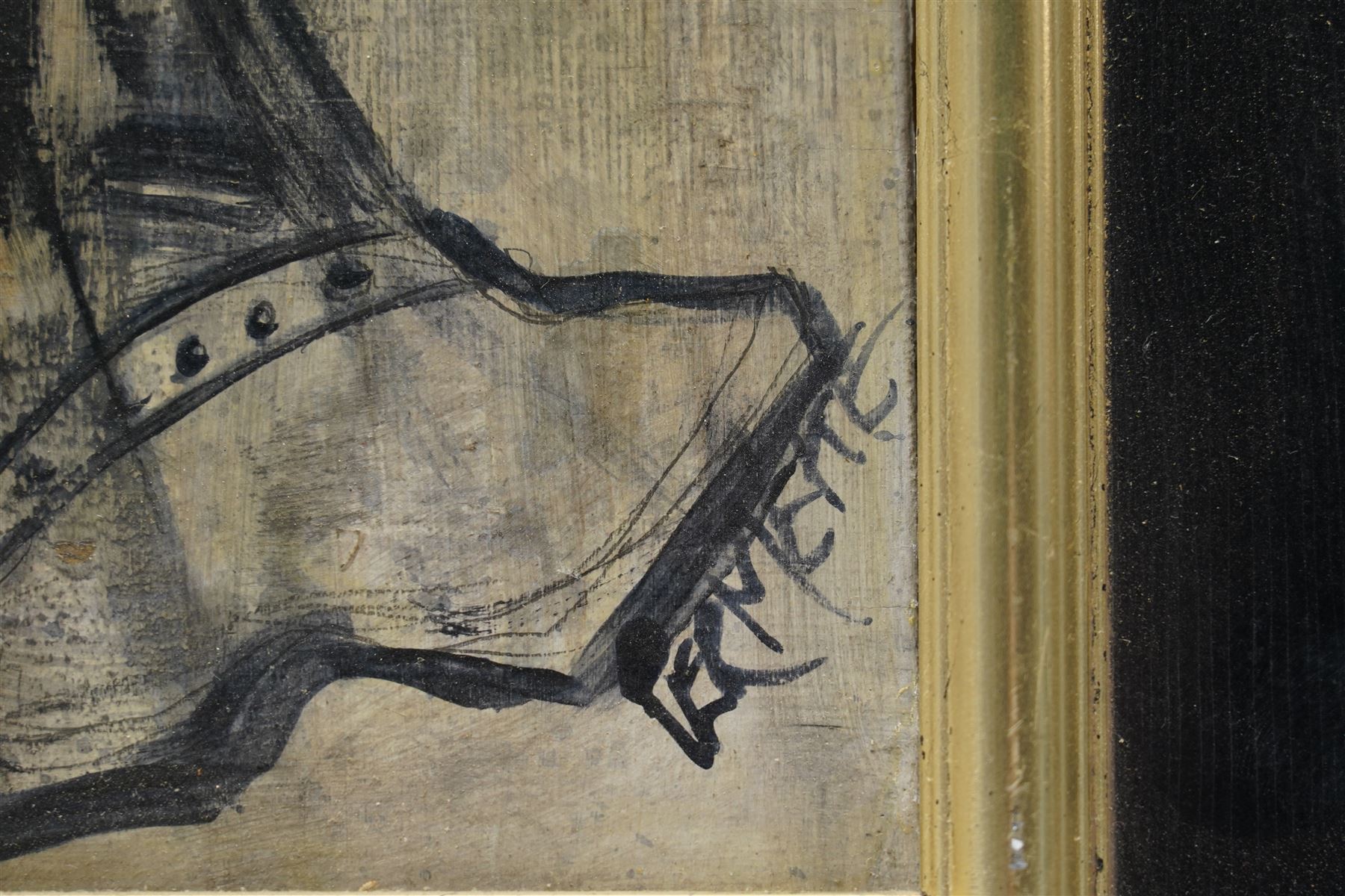 Attrib. Constant Permeke (Belgian 1886-1952): Man Walking, oil on board signed 39cm x 29cm