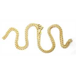 18ct gold double loop chain necklace stamped 750 approx 6gm