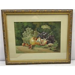 W Hartshorne (19th/20th century): Still Life, watercolour signed and dated 1910, 23cm x 34cm